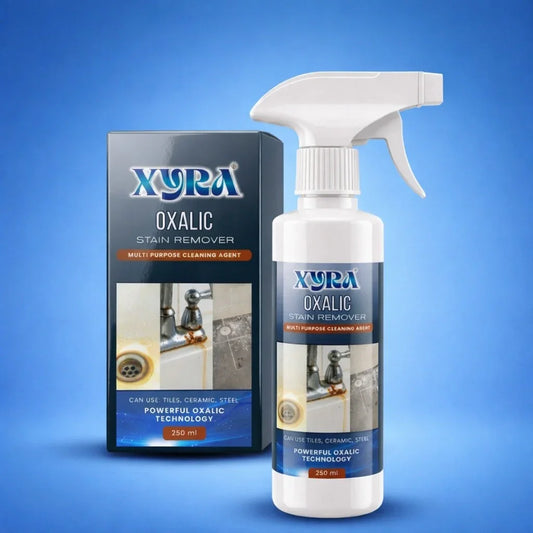 Oxalic stain remover spray bottle and packaging for tiles, ceramic, steel cleaning