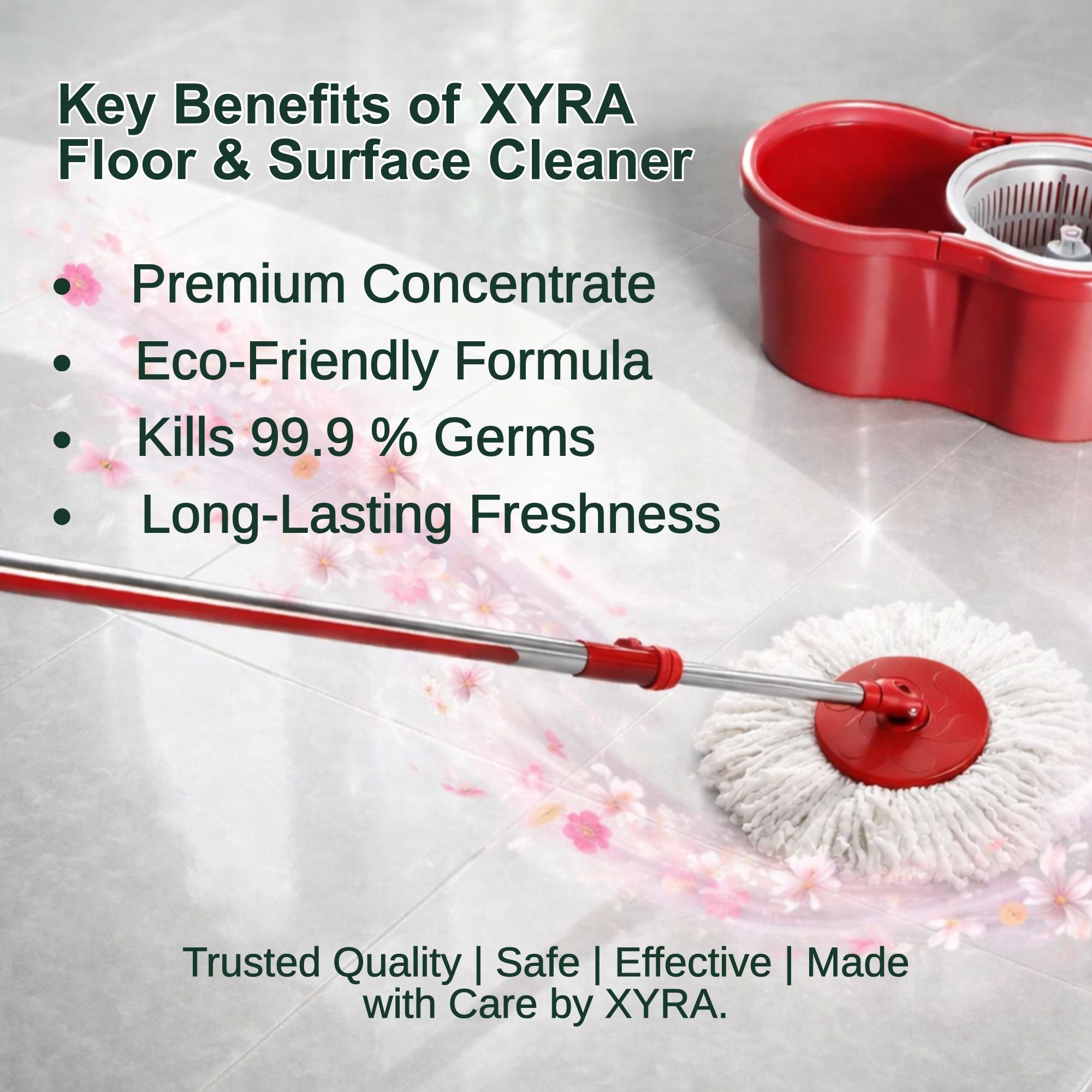 XYRA High Perfumed Floor & Surface Cleaner Concentrate | 4 x 100ml (Ma