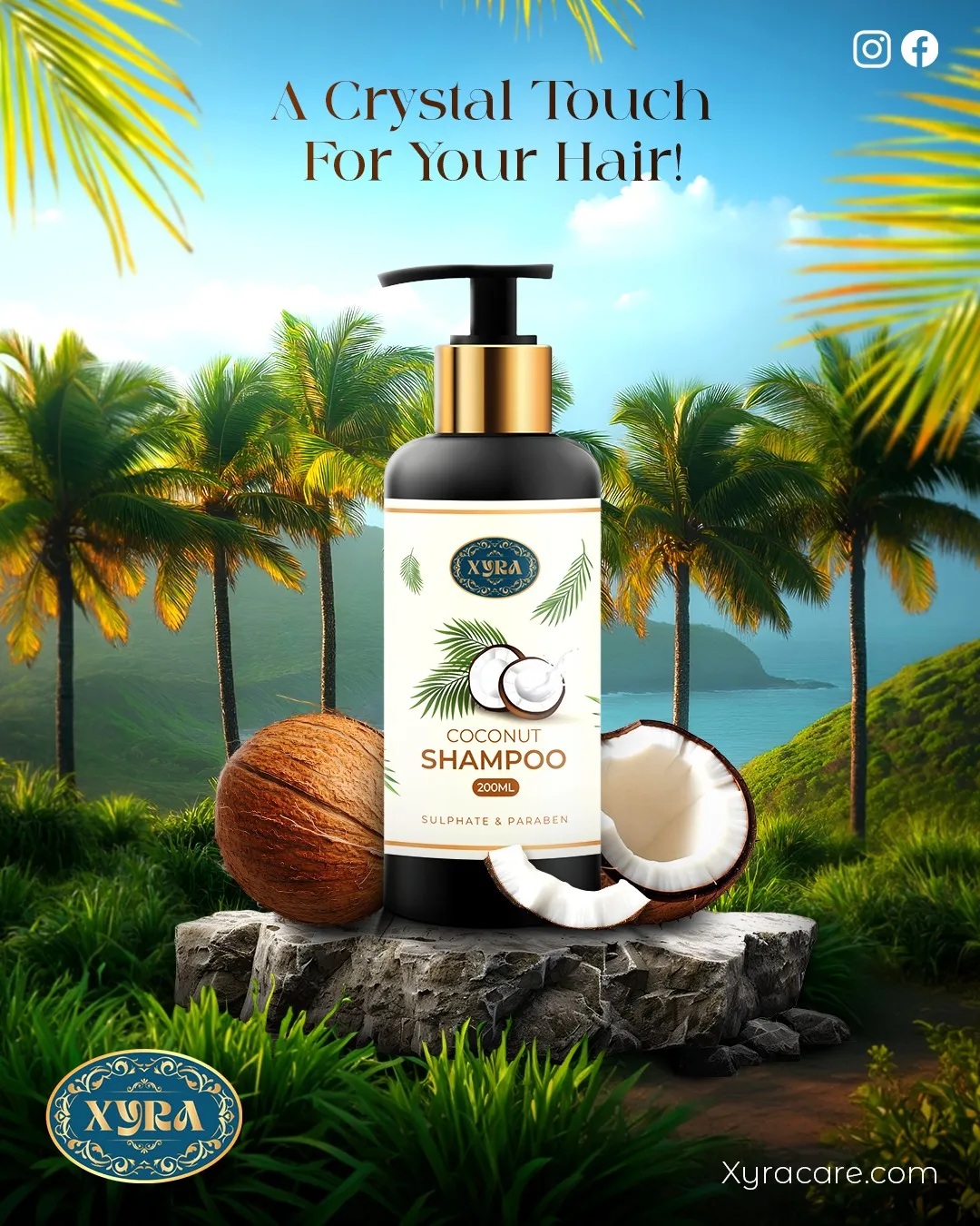  Xyra coconut milk Shampoo
